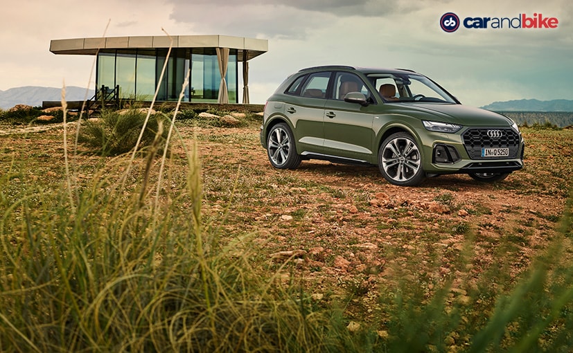 The Q5 that you see here is draped in what Audi calls, the district green colour