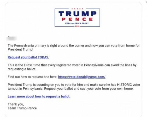 Trump Campaign Mailer