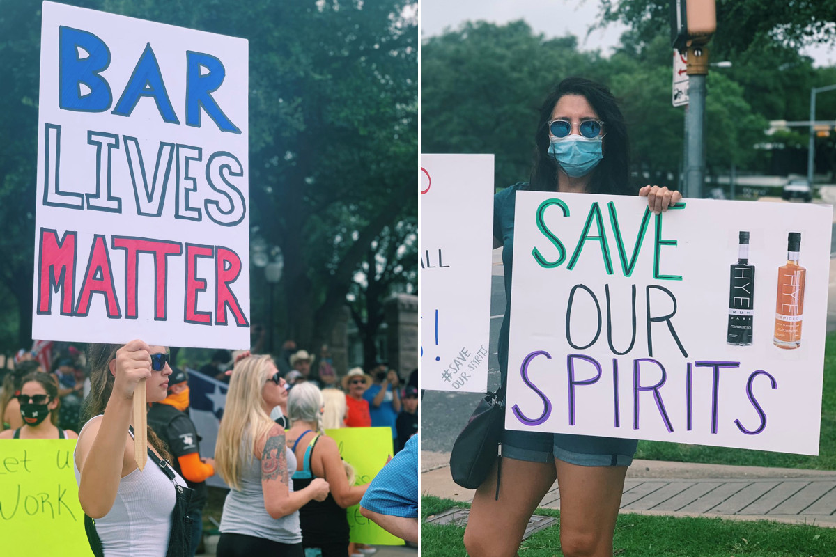 Los propietarios de bares de Texas organizan una protesta de 'Bar Lives Matter'
