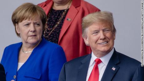 Angela Merkel, canciller de Alemania, y el presidente de los Estados Unidos, Donald Trump, en 2018.