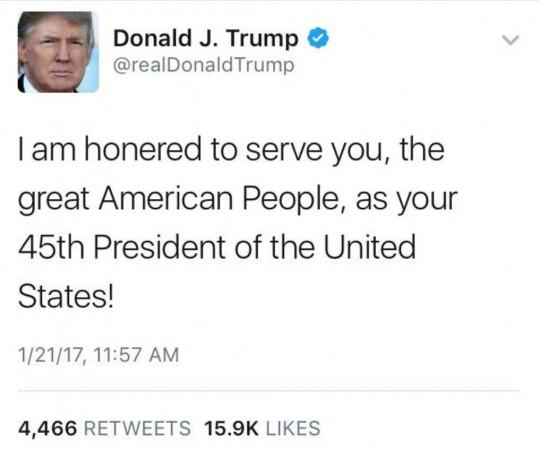 Tweet de Donald Trump
